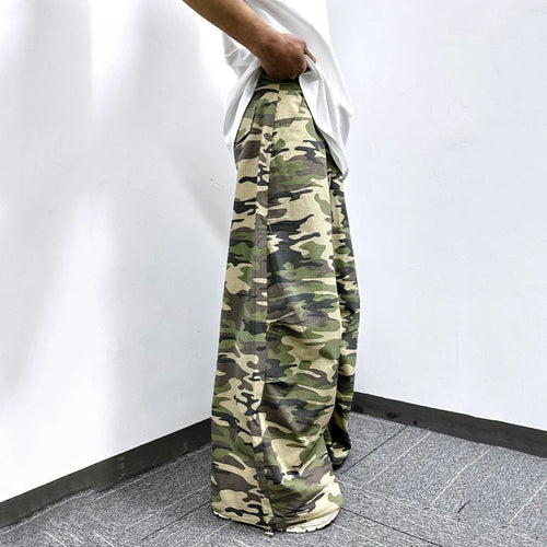 Load image into Gallery viewer, Men's Cargo Pants New American Street Style Loose Straight Legs Elastic Waist Design Male Casual Summer Trousers 9W1785
