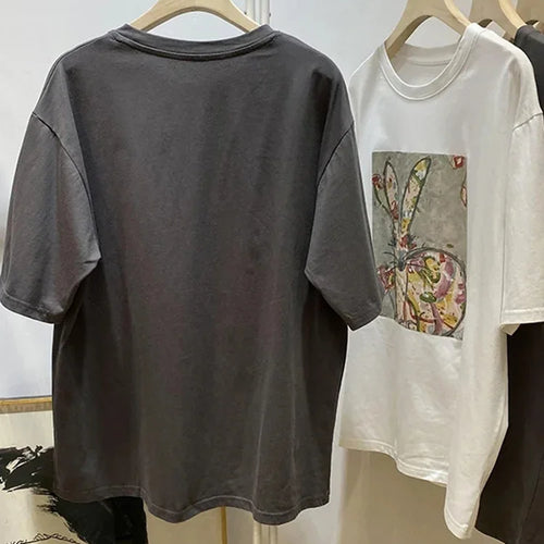 Load image into Gallery viewer, Simple Loose O-Neck Colored Casual Short Sleeve Women&#39;s T-shirt S-3XL Korean New Office Lady Fashion Summer Basic T-shirt Top
