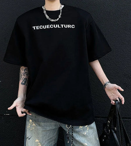 Men's Short Sleeve T-shirts Embroidery Metal Nail Bead Rivet Decoration Male T-shirt Pullover Menwear Summer 2025 9W1665