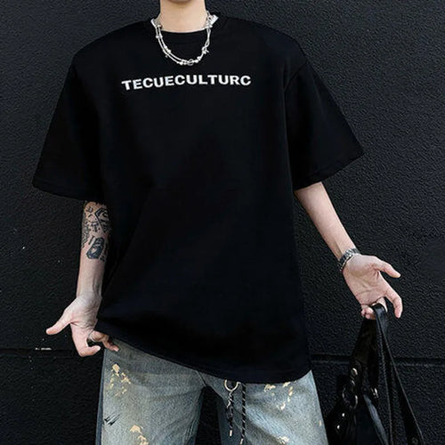 Load image into Gallery viewer, Men's Short Sleeve T-shirts Embroidery Metal Nail Bead Rivet Decoration Male T-shirt Pullover Menwear Summer 2025 9W1665
