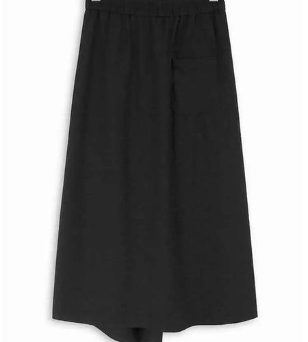 High Elastic Waist Black Irregular Tassels Elegant Half-body Skirt Women Fashion Tide New Spring Autumn 2025 1DH4883