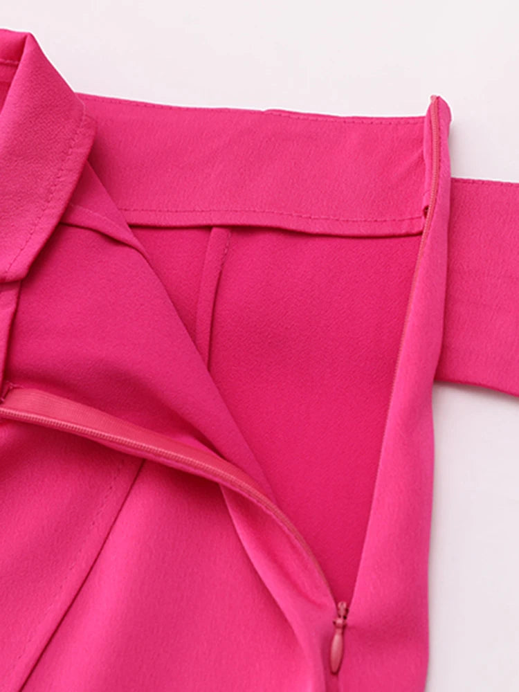 Solid Spliced Button Skirts For Women High Waist Patchwork Folds Temperament Elegant Skirt Female Fashion Clothing