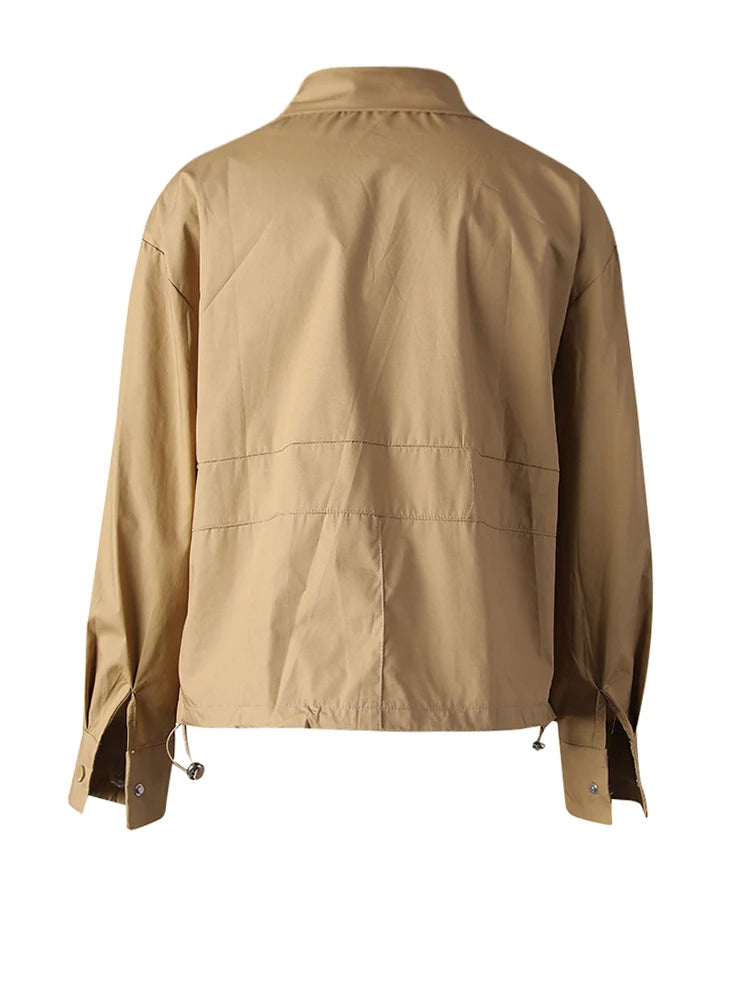 Women Pink Color Pearl Rhinestones Big Size Blouse New Lapel Long Sleeve Shirt Fashion Tide Spring Autumn 2025 CPG3257