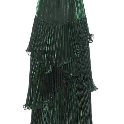 Load image into Gallery viewer, High Elastic Waist Red Pleated Ruffles Irregular Cake Half-body Skirt Women Fashion Tide New Spring Autumn 2025 1DH8130
