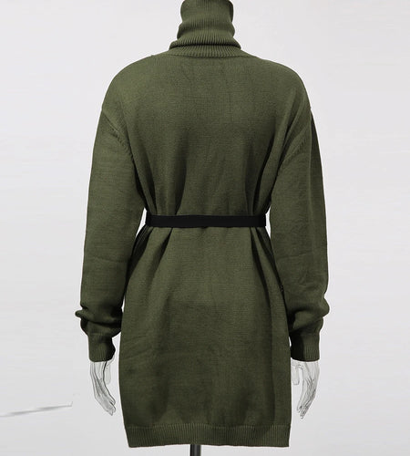 Solid Loose Minimalist Knit Sweaters for Women High Neck Long Sleeves Temperament Sweater Female Fashion Clothes New