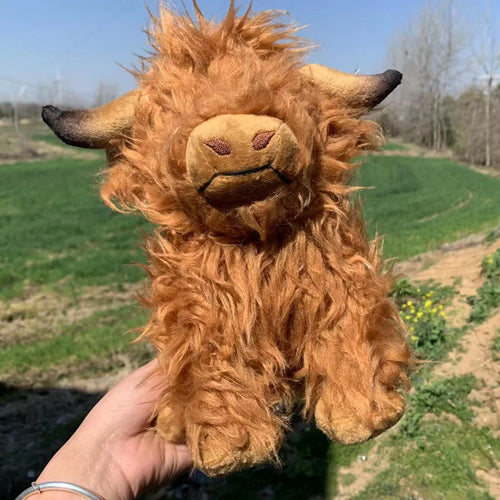 Load image into Gallery viewer, 28cm Simulation Highland Cow Plush Animal Doll Soft Stuffed Highland Cow Plush Toy Kawaii Kids Baby Gift Toy Home Room Decor
