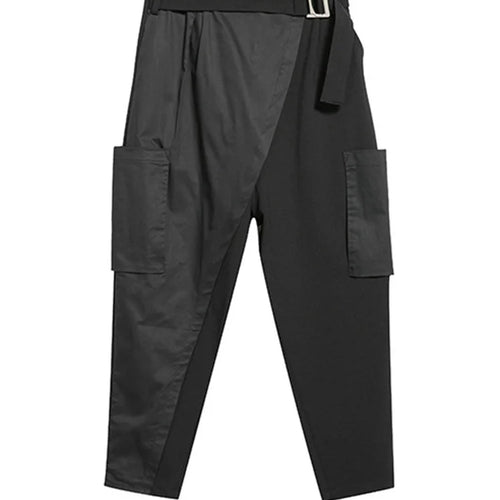 Load image into Gallery viewer, High Elastic Waist Black Irregular Split Harem Trousers New Loose Fit Pants Women Fashion Tide Spring Summer 2025 1Y487
