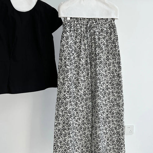 Load image into Gallery viewer, High Elastic Waist Floral Pattern Printed Long Wide Leg Pants New Trousers Women Fashion Tide Spring Autumn 2025 1DJ1473
