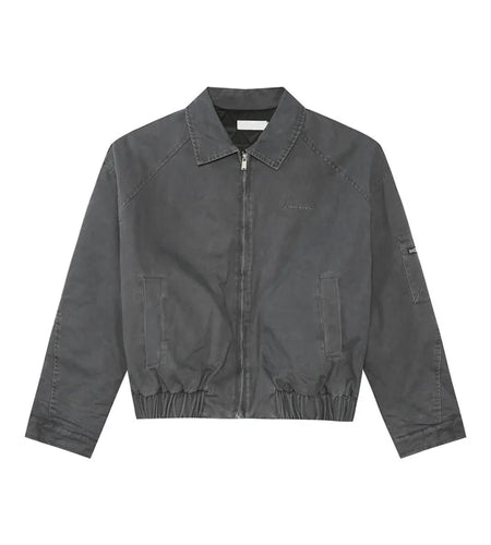 Solid Color Men's Jackets American Style Turn-down Collar Letter Printing Zipper Patchwork Casual Male Clothing Chic 9C8735