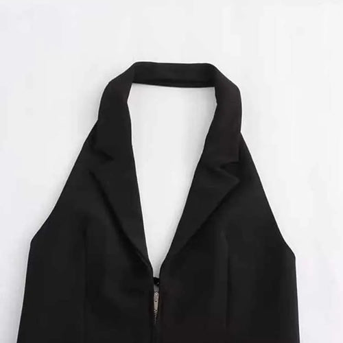 Load image into Gallery viewer, 2025 Women Sexy Backless Strapless Halter Corset Tops Side Zipper Lady Slim Camis Female Solid Chic Tops
