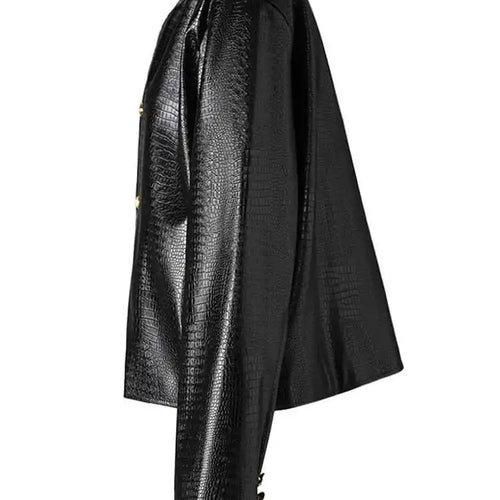 Load image into Gallery viewer, PU Leather Black Brief Big Size Elegant Jacket New O-neck Long Sleeve Women Coat Fashion Tide Spring Autumn 2025 CPG2506
