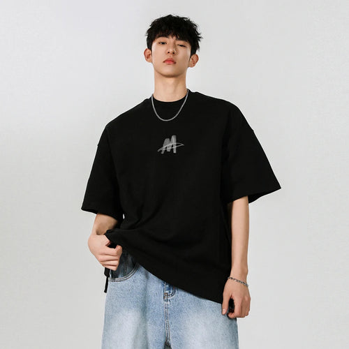 Load image into Gallery viewer, Men's T-shirts Short Sleeve New Korean Style Summer Letter Printing Design Solid Color Stylish Pullover Menwear 9W1759
