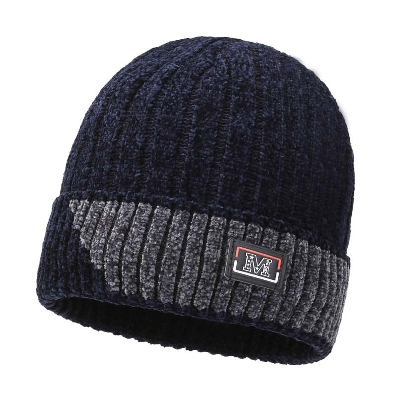 Fashion Chenille Material Winter Hat Beanies for Men Women Knitted Hats Keep Warm Outdoor Thicken Ski Caps