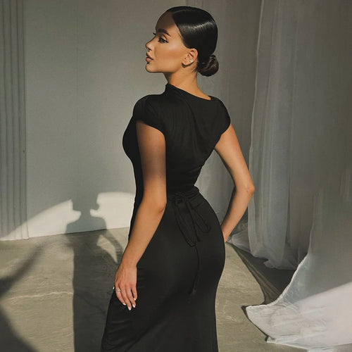 Load image into Gallery viewer, Women's Summer High Waist Sexy Maxi Dress O-Neck Sleeveless Bodycon Lace Up  Fashion Evening Party Long Dresss
