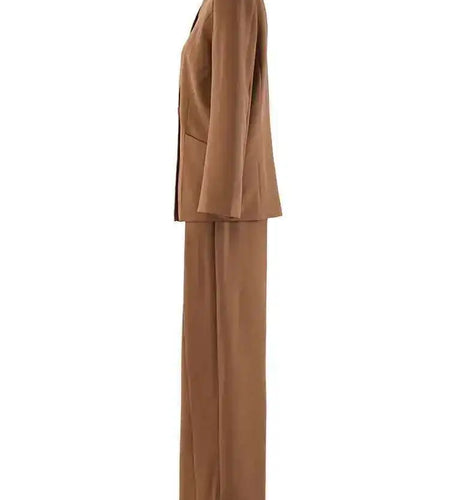 Big Size Blazer Pleated Wide Leg Pants Two Piece Suit New V-Neck Long Sleeve Women Fashion Tide Spring Autumn 2025 CPDB248