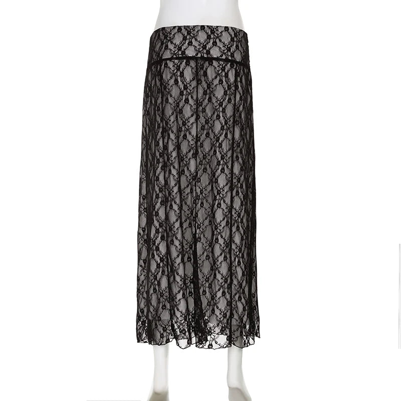 White lace skirt hot sale 90s