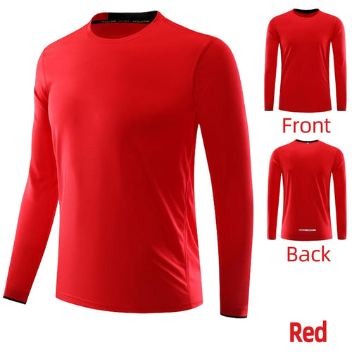 Load image into Gallery viewer, Plus Size Tops Men Sport T-shirt Long Sleeve Running Tees Dry Fit Breathable Training Clothes Gym Sportswear Fitness Sweatshirts
