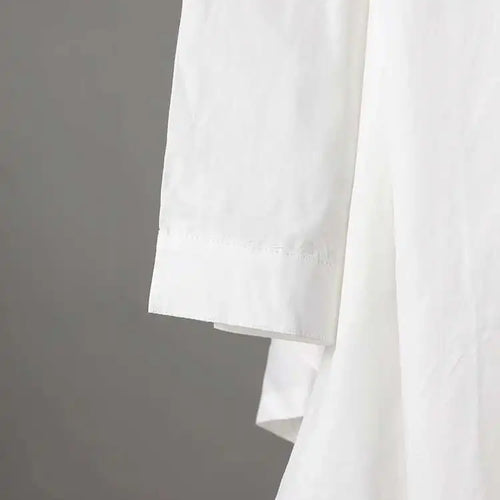 Load image into Gallery viewer, Women Black Irregular Hem Big Size Shirt Dress New Lapel Long Sleeve Loose Fit Fashion Tide Spring Autumn 2025 1DE2485
