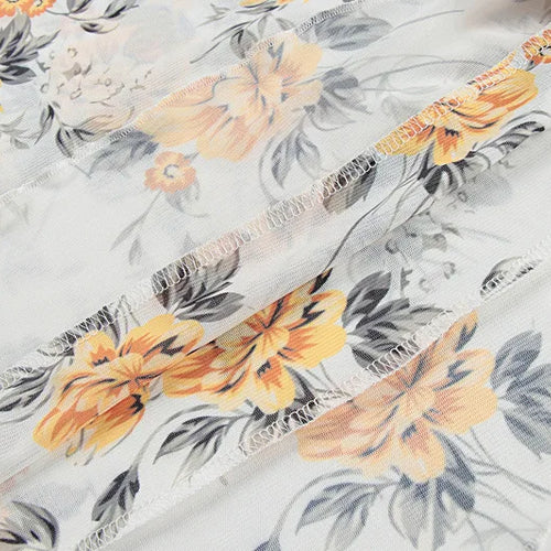 Load image into Gallery viewer, Sexy Long Sleeve Flower Deep V-neck Print Backless Mini Dress For Women Slim Lace-Up Club Party Dress Ladies Outfits
