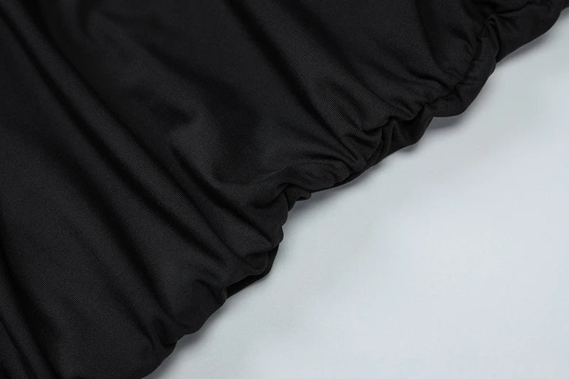 Hollow Out Lace Draped Sexy Maxi Dress For Women Gown Fashion One Shoulder Sleeveless Backless Bodycon Long Dress