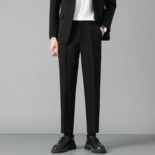 Load image into Gallery viewer, Autumn Korean Style Men&#39;s Suit Pants Slim Center Line Casual Menwear Straight-leg Male Loose Bottom Simple New 2024 9C6764
