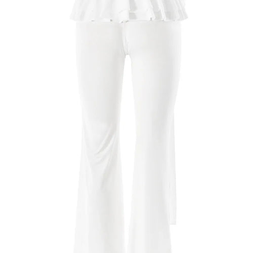 Load image into Gallery viewer, Sexy Tight Elastic Pants Women Slim Fit Flower Ruffle Edge Female Slim Fit Party Nightclub Fashion Street Pants
