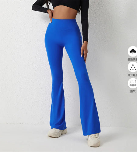 Flare Leggings Yoga Pants Women Bell-bottoms Yoga Trousers High Waist Fitness Pants Stretch Gym Casual Sports