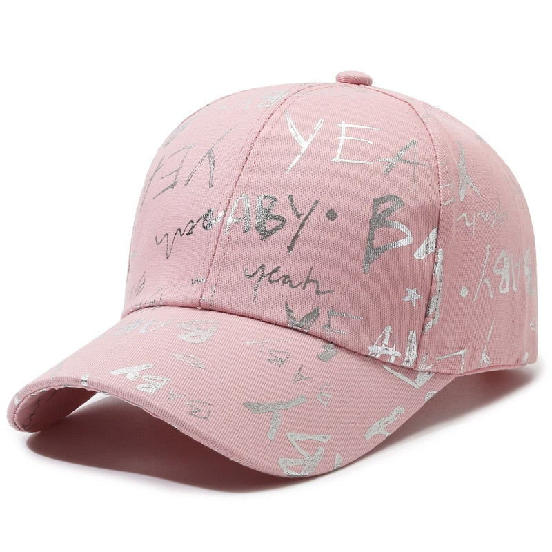 Fashion Women Men Print Graffiti Baseball Caps Female Male Sport Butterfly Smiling Face Letter Visors Cap Sun Hat For Women Men