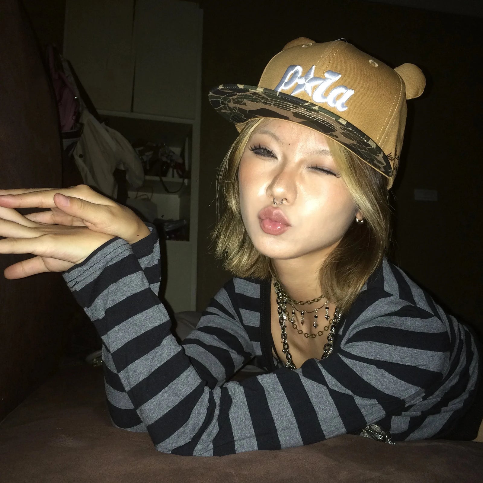 Trashy Y2k Crop Top Japanese 2000s Style Striped Long Sleeved T-shirt Vintage Harajuku High Street Tops American Retro