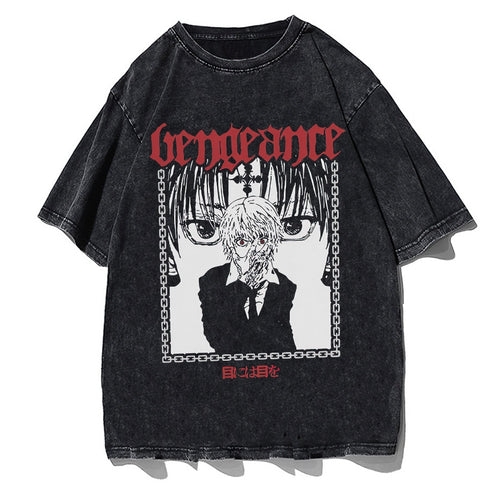 Load image into Gallery viewer, Vintage Washed Tshirts Anime T Shirt Harajuku Oversize Tee Cotton fashion Streetwear unisex top a87
