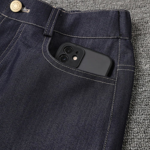 Load image into Gallery viewer, High Waist Dark Blue Brief Denim Long Casual Wide Leg Jeans New Women Trousers Fashion Tide Spring Autumn 2025  CPG3054
