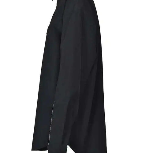 Load image into Gallery viewer, Women Black Zipper Irregular Big Size Blouse New Lapel Long Sleeve Loose Fit Shirt Fashion Spring Autumn 2025 1DF743301
