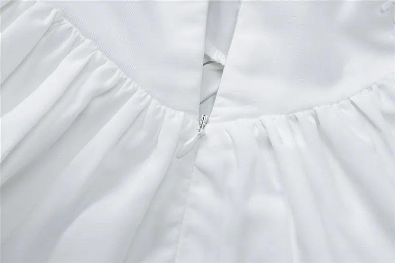 Backless Lace-up A-line Sexy Mini Dress For Women Fashion Spaghetti Strap Sleeveless Loose Club Party Dress Elegant