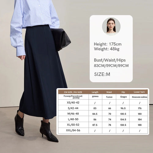 Load image into Gallery viewer, Women's Skirt 2025 Autumn New Minimalist Solid Color Loose Skirts For Women Medium To Long Versatile A-shaped Skirt12524019
