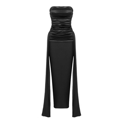 Load image into Gallery viewer, Split Bodycon Dresses For Women Strapless Sleeveless High Waist Slim Temperament Dress Female Fashion Clothing
