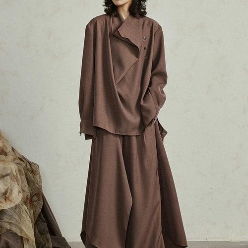 Load image into Gallery viewer, Big Size T-shirt Wide Leg Pants Two Piece Suit New Turtleneck Long Sleeve Women Fashion Tide Spring Autumn 2025 1DH4984
