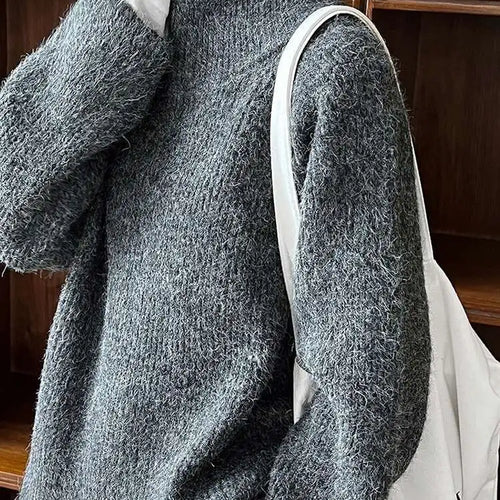 Load image into Gallery viewer, Black Casual Big Size Knitting Sweater Turtleneck Long Sleeve Women Pullovers New Fashion Tide Spring Autumn 2025 1DH8308
