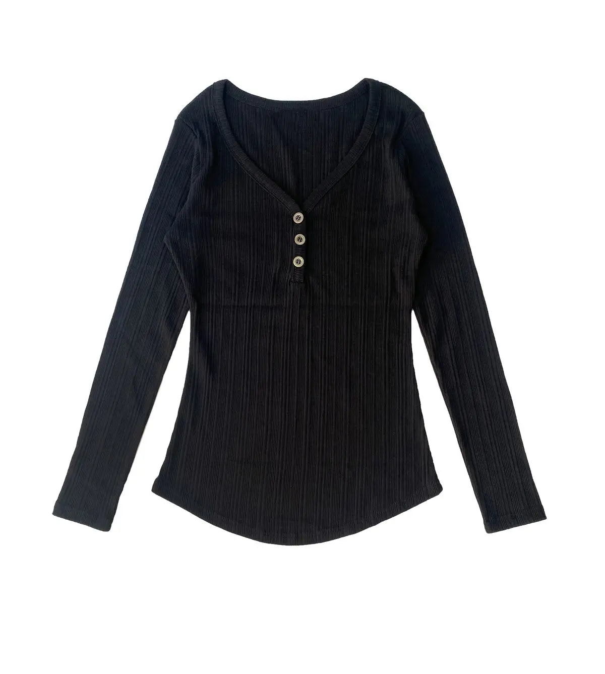 Autumn Y2k Aesthetic Vintage Solid Ribbed Tees Streetwear Half Open Collar Casual Tshirts Women Harajuku Grunge Bottoming Tops