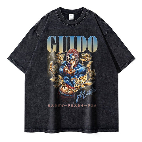 Load image into Gallery viewer, Vintage Washed Tshirts Anime T Shirt Harajuku Oversize Tee Cotton fashion Streetwear unisex top ab79v1
