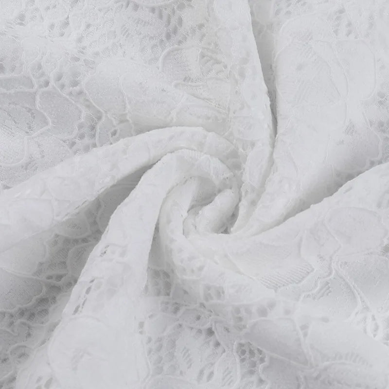 Lace Off-shoulder Sexy Maxi Dress For Women White Strapless Long Sleeve Backless Bodycon Club Party Sexy Long Dress