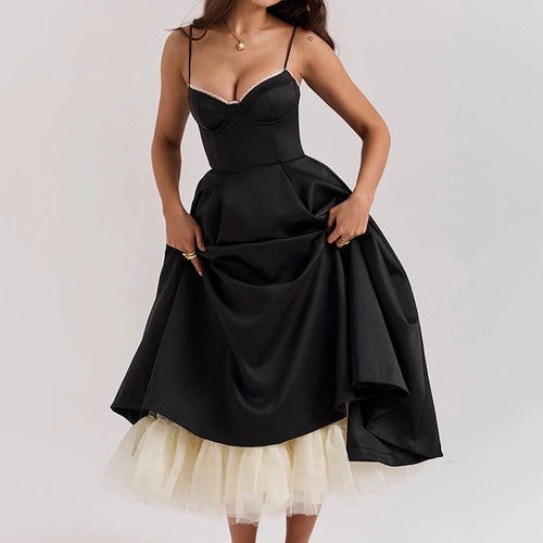 Load image into Gallery viewer, Elegant A-line Backless Sexy Midi Dress For Women Fashion Spaghetti Strap Sleeveless Loose Club Party Sexy Dress New
