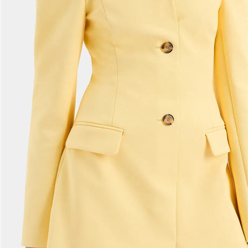 Load image into Gallery viewer, Off-shoulder Strapless Sexy Blazer Dress For Women Fashion Solid Zipper Two Pocket Long Sleeve Backless Mini Dress
