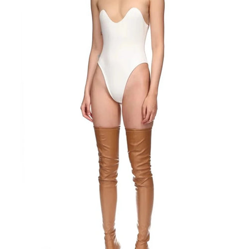 Load image into Gallery viewer, Solid Spliced Mesh Slimming Jumpsuit For Women O Collar Sleeveless High Waist Minimalist Jumpsuits Female Fashion
