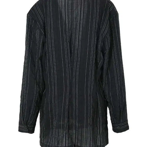Load image into Gallery viewer, Women Black Pleated Big Size Thin Blazer New Lapel Long Sleeve Loose Fit Jacket Fashion Tide Spring Autumn 2025 1DF3148
