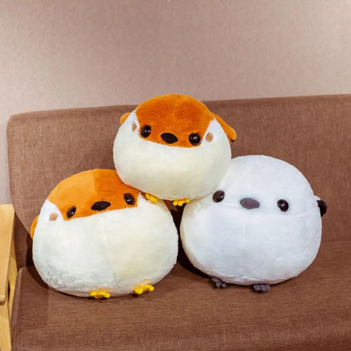 Load image into Gallery viewer, Simulation Fat Round Sparrow &amp; Titmouse Plush Toys Stuffed Lifelike Animal Doll Soft Bird Pillow Cute Gift for Kids Girl
