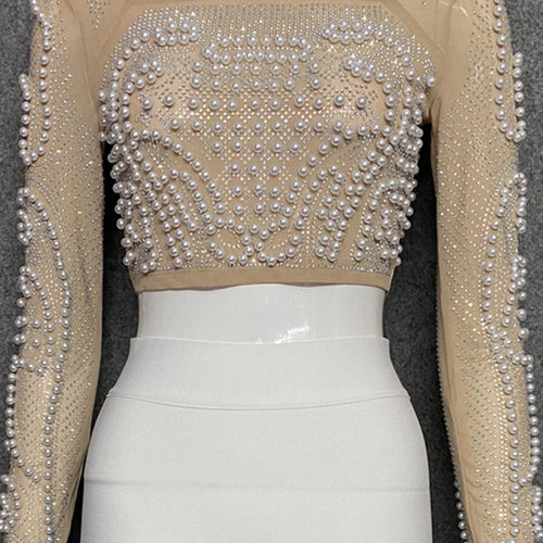 Load image into Gallery viewer, Solid Slimming Two Piece Set For Women Square Neck Long Sleeve Top High Waist Temperament Skirts Female Style New
