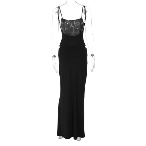 Load image into Gallery viewer, Black Sexy Dress Sets Women Spaghetti Strap Bodysuit And Maxi Skirt Matching Sets Backless Slim Fit Long Skirt Set
