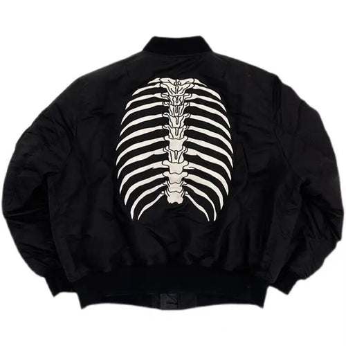 Load image into Gallery viewer, Womens Coats and Jackets Autumn High Street Hip Hop Baseball  Coat Skull Print Loose Jacket Y2K Tops 2025 Grunge
