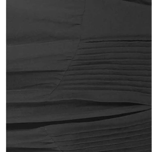 Load image into Gallery viewer, Women Black Pleated Brief Big Size Midi Dress New Round Neck Three-quarter Sleeve Fashion Spring Autumn 2025   1DJ0716
