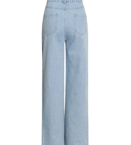 Casual Hit Color Patchwork Denim Tassel Trousers For Women Hole Streetwear Pants Female Spring Fashion